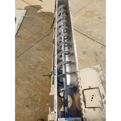 Used Stainless Steel Continuous Ribbon Mixer 10" Diameter x 8 ft Length