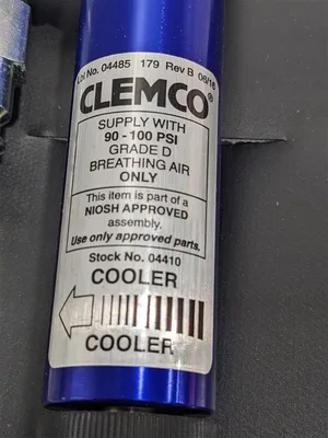 Clemco 04410 Cool Air Tube with Belt Sandblasting Respirator Accessory New NIB