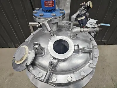 Used 35 Gallon Jacketed Tank (Reactor) with Homogenizer, 316 Stainless Steel