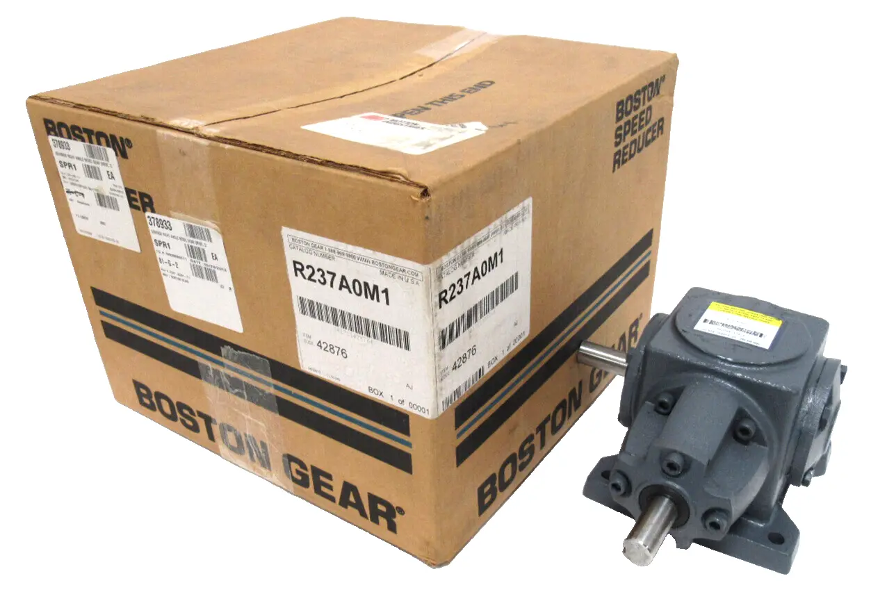 NEW BOSTON GEAR R237A0M1 SPIRAL BEVEL GEARBOX 2:1