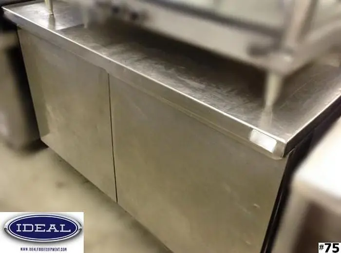 2 DOOR STAINLESS STEEL CABINET - WORKTOP