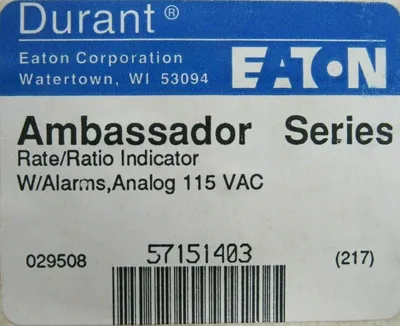 NEW EATON DURANT 57151-403 RATE/RATIO INDICATOR 57151403