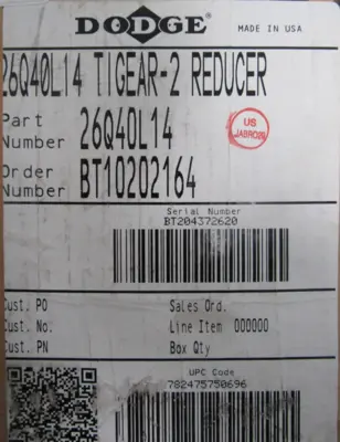 NEW BALDOR 26Q40L14 GEAR REDUCER 40:1