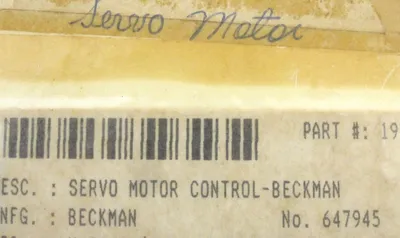 USED BECKMAN 647945 SERVO MOTOR CONTROL