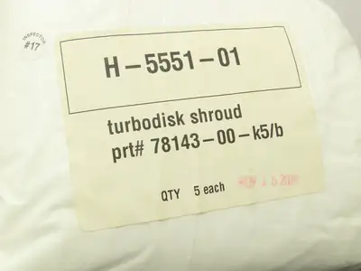 Ransburg 78143-00-K5 TurboDisk Applicator Shroud Cover White H-5551-01 Pack of 5