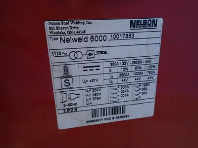 USED NELSON NELWELD 6000