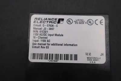 NEW RELIANCE ELECTRIC 61C501 O-57636-C 115VAC/DC STOCK G519