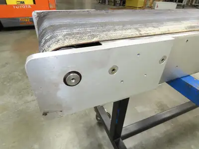 Steeltek 8' 8" Portable Conveyor 12"Belt Stainless 230/460V Chain Drive 140FPM
