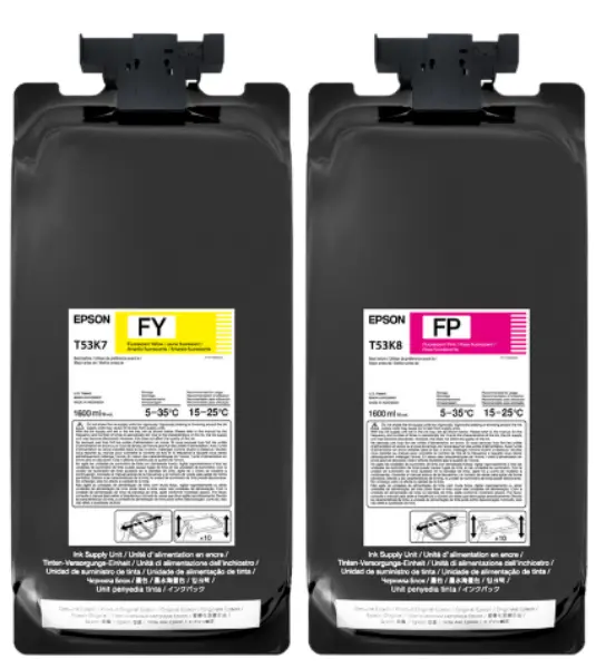 Used _UNKNOWN_ Epson UltraChrome DS Initial Ink Pack Fluorescent Yellow and Pink for SureColor F6470H - T53KFLU Dye Sublimation Printers Oklahoma US | Wide Image Solutions #1538770