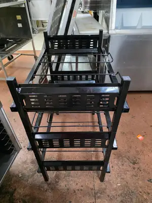Used Capital Used Capital Black 3 Tier Can Rack - COZ Racks/Shelving Illinois US | Falcon Restaurant Supply #1375163