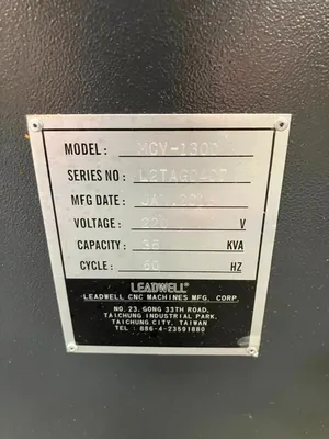 2018 LEADWELL MCV-1300 MACHINING CENTERS, VERT., N/C & CNC | Prime Machinery (8)