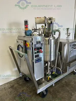 USED MUELLER 60 LITER STAINLESS STEEL  JACKETED MIXING TANK W/ CHILLER, CONTROLLER