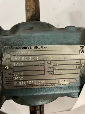 Sew-Eurodrive K37DT71C4 Gear Drive/Speed Reducer/Gearmotor 0.33HP 7.96:1