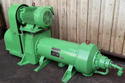 Krauss-Maffei KVZ-26-ML-V1 decanter centrifuge, 316SS.