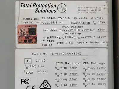 USED TOTAL PROTECTION SOLUTIONS TK-ST400-3Y480-L