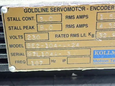Used KOLLMORGEN BE2104A24 Motors (misc) Ohio US | HGR 24 #775151