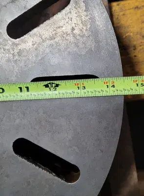 D1-6 LATHE PLATE – 14-1/2" WITH D1-6 MOUNT, 6 PINS
