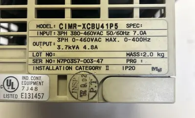 Used OMRON CIMR-XCBU41P5 Industrial Controls Ohio US | Surplus Asset Holdings #1236056
