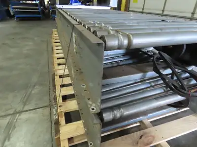 Automotion 30"x 24' V-Belt End Drive Skew Bed Roller Conveyor 3/4Hp 460V 170FPM