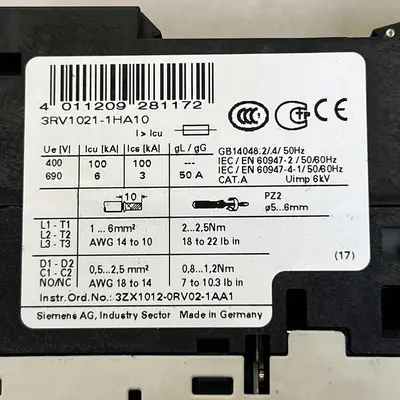 USED SIEMENS 3RV1021-1HA10
