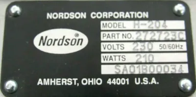 NEW NORDSON H-204 HOT GLUE DESPENSER MODULE H204 272723C