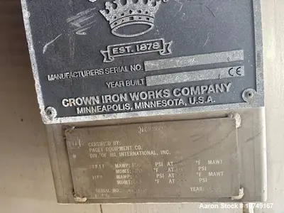 Used CROWN IRON WORKS _UNKNOWN_ Stainless Steel Tanks Illinois US | Aaron Equipment #1303787