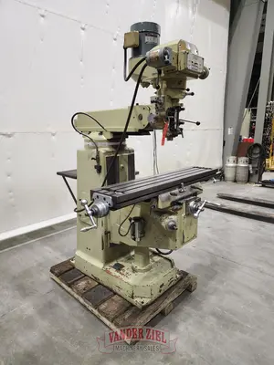 Wells Index Vertical Knee Mill, Model 1050, 10" x 50" Table, 3 HP