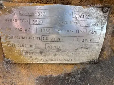 Gemini 5.25” 1750# Cylinder SN: 83C162