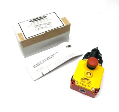 USED BANNER ENGINEERING HEAVY DUTY EMERGENCY STOP ROPE PULL MODULE 2 NO, 2NC