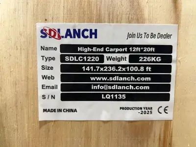 SDLANCH High End Carport 12 x 20 (SDLC1220)
