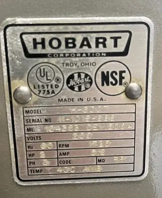 Used 2006 HOBART H600T Planetary Mixers Ohio US | Palm Beach Restaurant Equipment, LLC #1421253