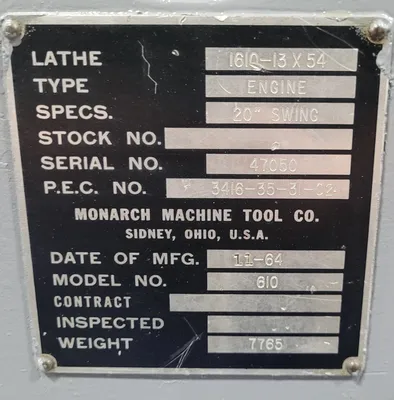 MONARCH 610 Lathes, Engine | Machinery Central (18)