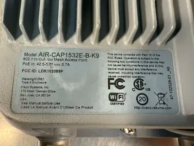 Cisco AIR-CAP1532E-B-K9 PoE In: 42.5-57V – 0.7A (5.6.3)