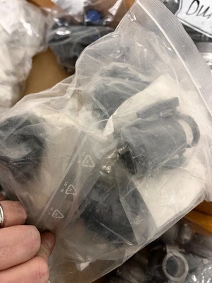 Large Lot of Industrial Electrical Connectors and Accessories in Assorted Bags