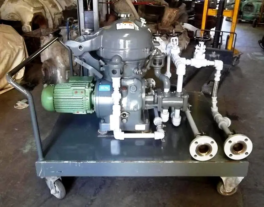 Alfa-Laval MAB 104B-14/24 oil purifier skid, SS.