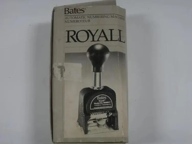 Used BATES ROYALL AUTOMATIC NUMBERING MACHINE RNM6-7 Miscellaneous Printing & Paper Equipment North Carolina US | BROOKS PRINTING EQUIPMENT #1138412