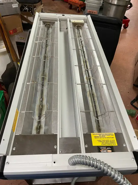 Used Hatco Used Hatco GR2A-42D 42" Glo-Ray Double Infrared Strip Warmer with Remote Controls - 120V Heat Lamps (Food) Illinois US | Falcon Restaurant Supply #1376167