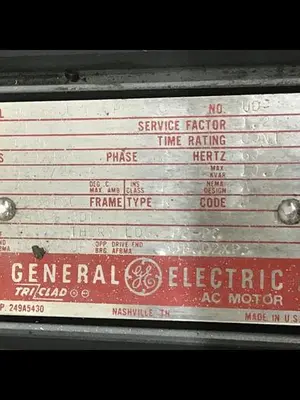 USED GENERAL ELECTRIC 5K286JL3131P