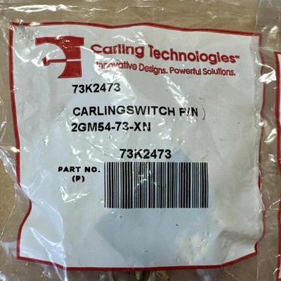 LOT OF CARLINGSWITCH SWITCHES- (2) HM254-73-XN, (3) 2GM54-73-XN, (1) IM254-73-XN