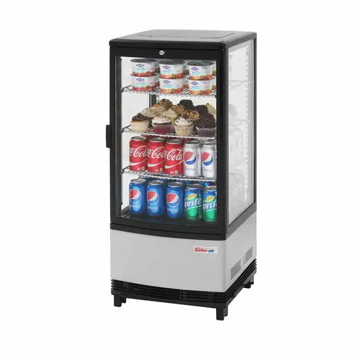 Turbo Air CRT-77-1R-N 17" Countertop Refrigerator w/ Front Access - Swing Door, Black/Silver, 115v