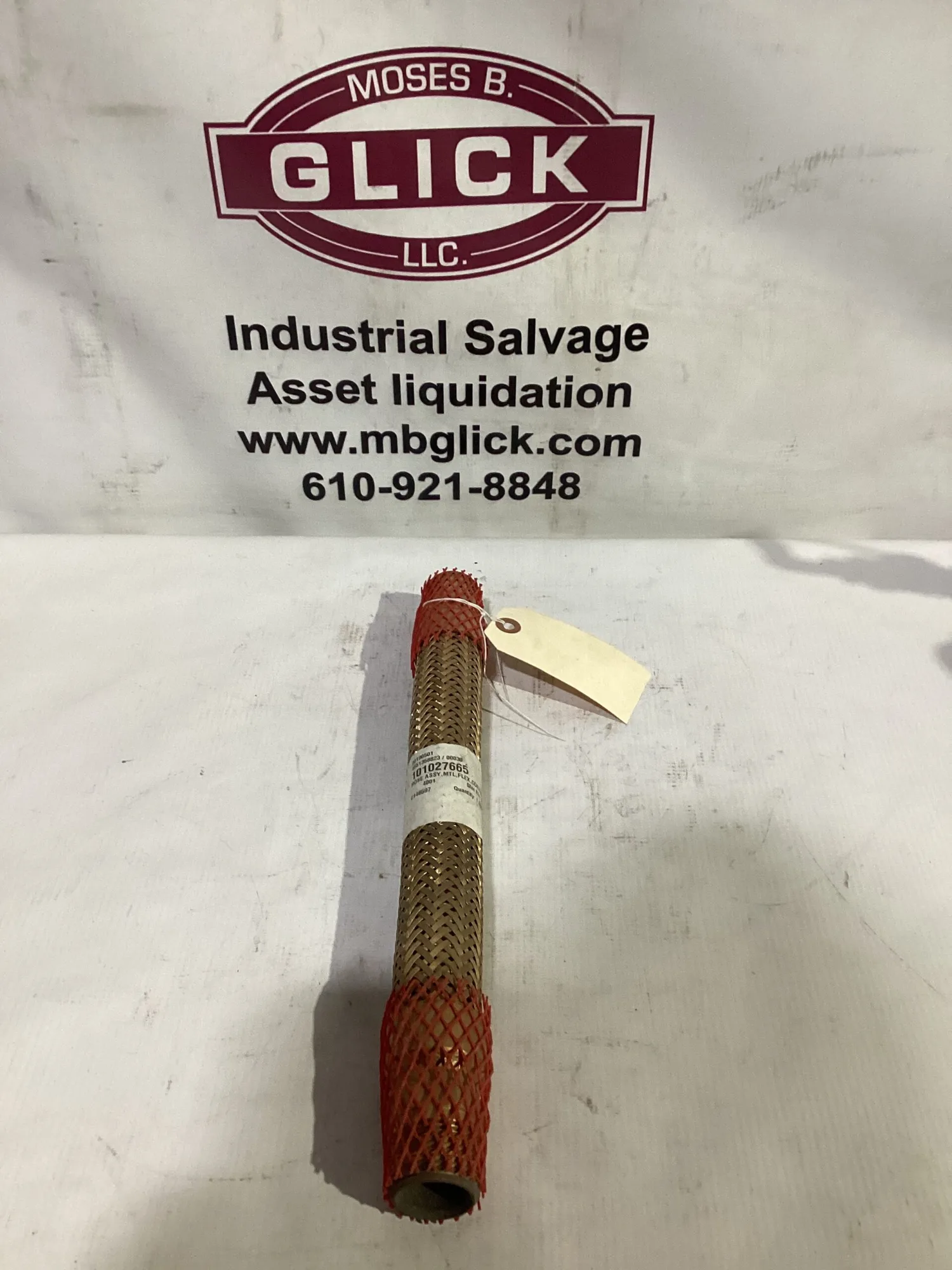 1” MPT x 14” Brass / Stainless Steel Flexible Hose
