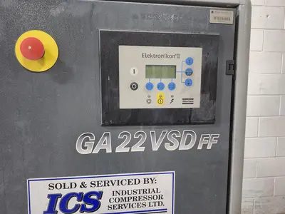Used 2008 ATLAS COPCO GA22VSD (VARIABLE SPEED DRIVE) Air Compressors (Misc) British Columbia CA | Steep Hill Equipment Solutions #1511158