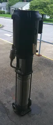 SPC9349  Pump Grundfos vertical centrifugal pump model CRI10-14 FK-FGJ-A-F-HQQE-NX2, 15 hp
