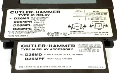 USED CUTLER-HAMMER TYPE M RELAY