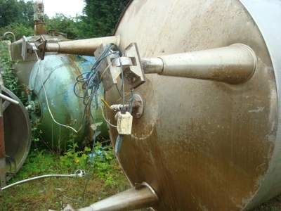 6,250L S/S Vert Jktd. Mixing Tank