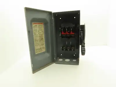Square D H362N Fused Safety Disconnect Switch 60A 600VAC 600VDC 3 Pole