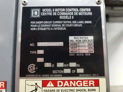 USED SQUARE D MODEL 6