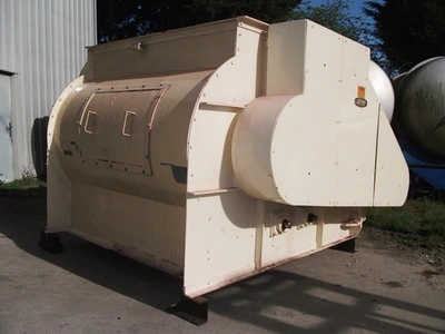 2,000L Tatum Forberg Twin Shafted Stainless Steel Mixer 22 kw