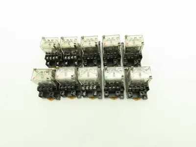 Omron LY4N 24VDC Relay W/Base Lot of 10