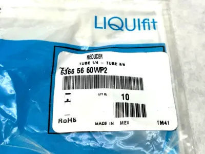 6366 56 60WP2 | Legris Liquifit  Reducer Fitting PKG OF 5 - New Other